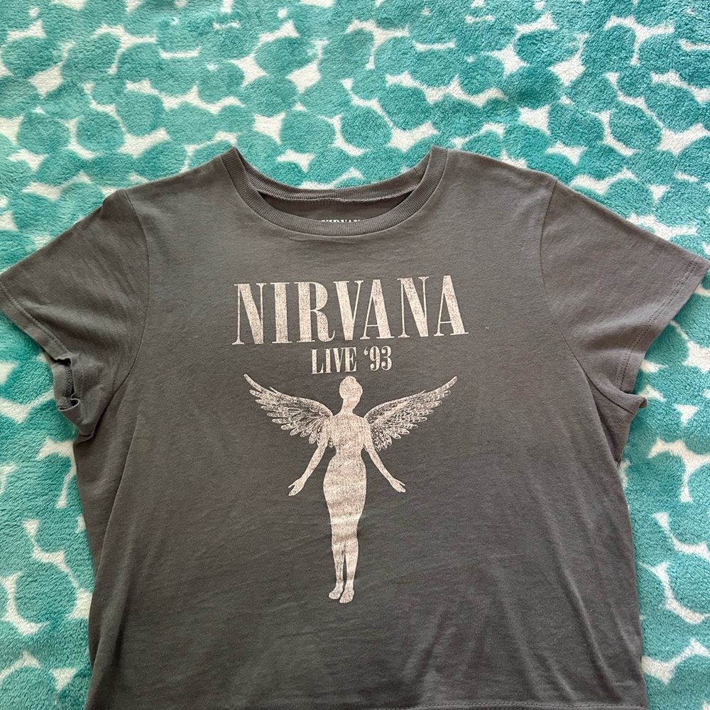 NIRVANA Gray Graphic Tee
